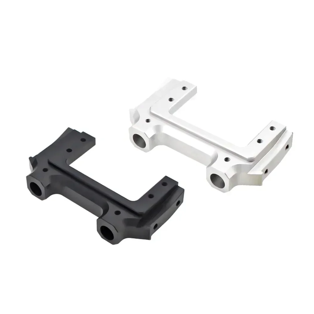 Support de servo avant en métal noir/argent, support de pare-chocs pour 1/10 RC inoler Axial SCX10 & SCX10 II 90046 90047