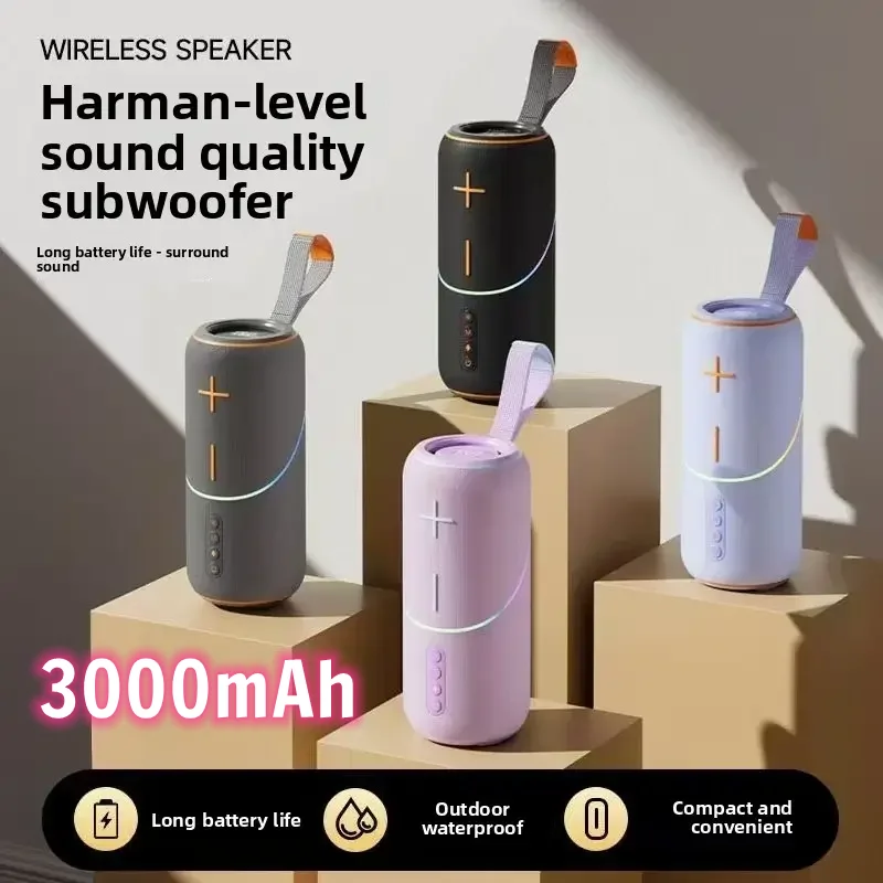 Супер бас, Bluetooth-динамик, RGB-подсветка, стерео объемный звук на 360°, беспроводная музыкальная шкатулка, уличный водонепроницаемый сабвуфер, поддержка TF-карты USB