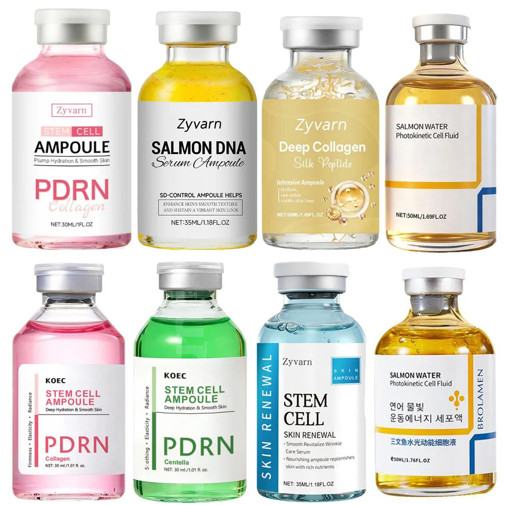 Image of PDRN Lachs-DNA Ampulle Verjüngungsessenz Nährende Reparatur Glättende Porenverkleinernde Feuchtigkeitslotion Hautpflege Straffung