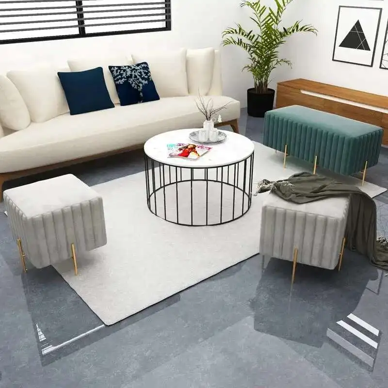 

Luxury Living Room Chair Shoes Stool Bench Home Door Dress Hotel Bar Long Sofa Rest Stool Customized Vanity Chair Ottoman