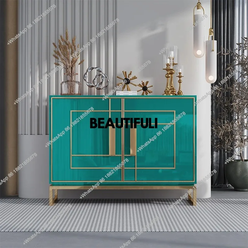 

RR Entrance cabinet Home solid wood Modern simple dining side cabinet Entrance hall Partition storage locker