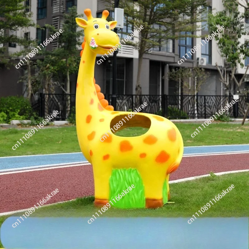 for Outdoor Cartoon Sculpture Creative Fiberglass Plastic Fruit Case Large Capacity Sanitation Bucket