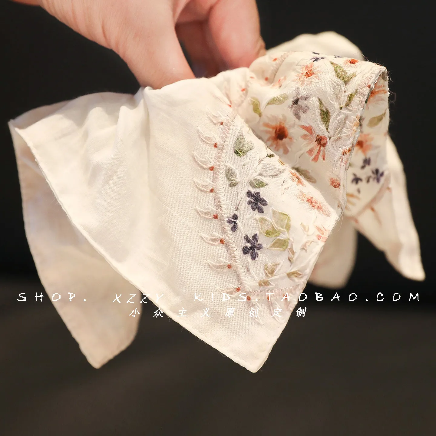 New Chinese-style embroidery high-end square scarf hair band, high-end square large intestine hair band, headgear, accessories
