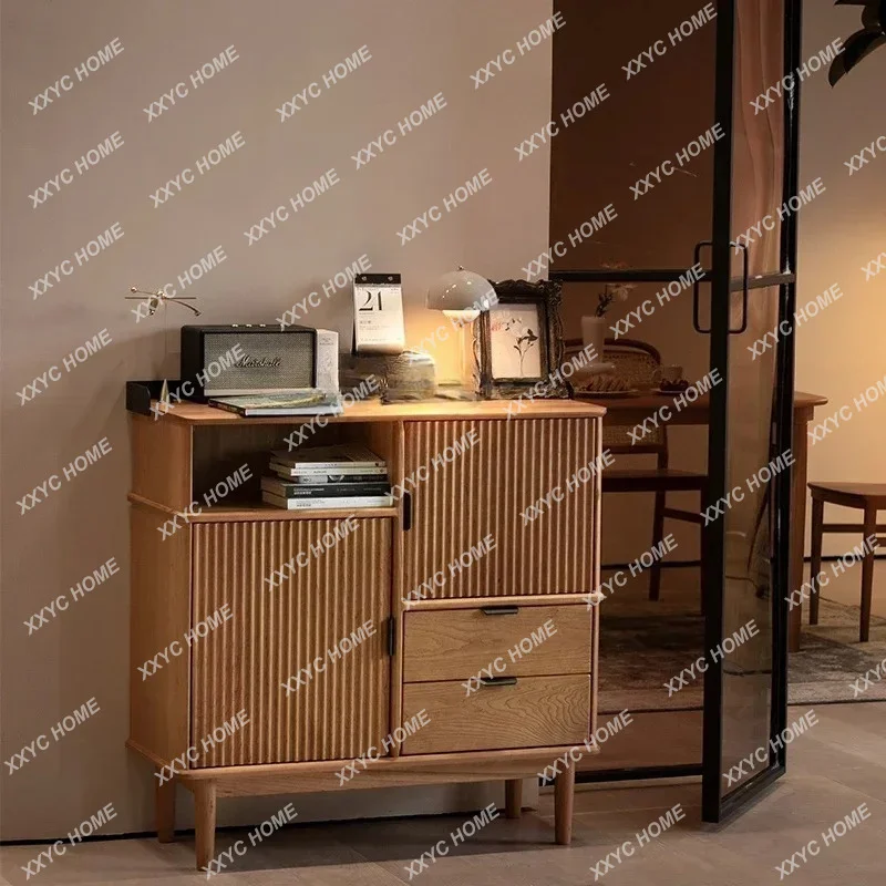 XXGreat discounts Small apartment restaurant wall cabinet locker multi-functional solid wood dining side cabinet