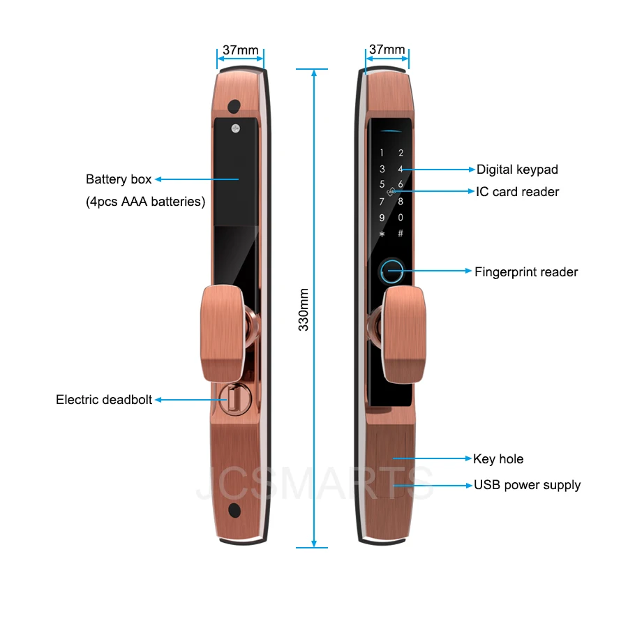 Wasserdichte Outdoor Tuya Smart Home Security WiFi Fingerprint Lock Digitale Elektronische Türschloss Für Wohnungen