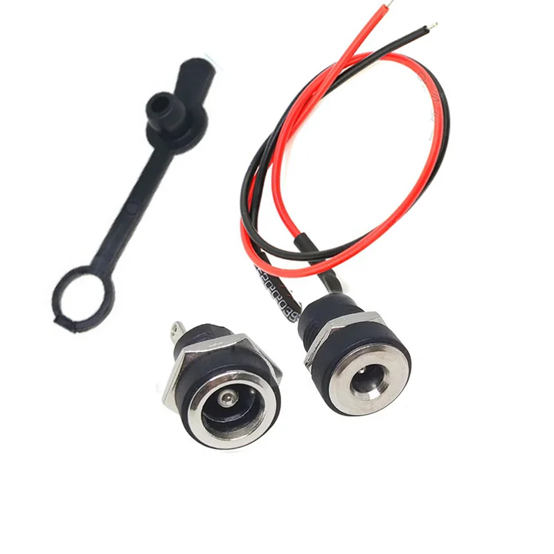 

10PCS Dc-022b Power socket 5.5 x 2.1MM/5.5 x 2.5MM 3.5 x 1.3MM Open 8MM DC power port DC base with or without cabl