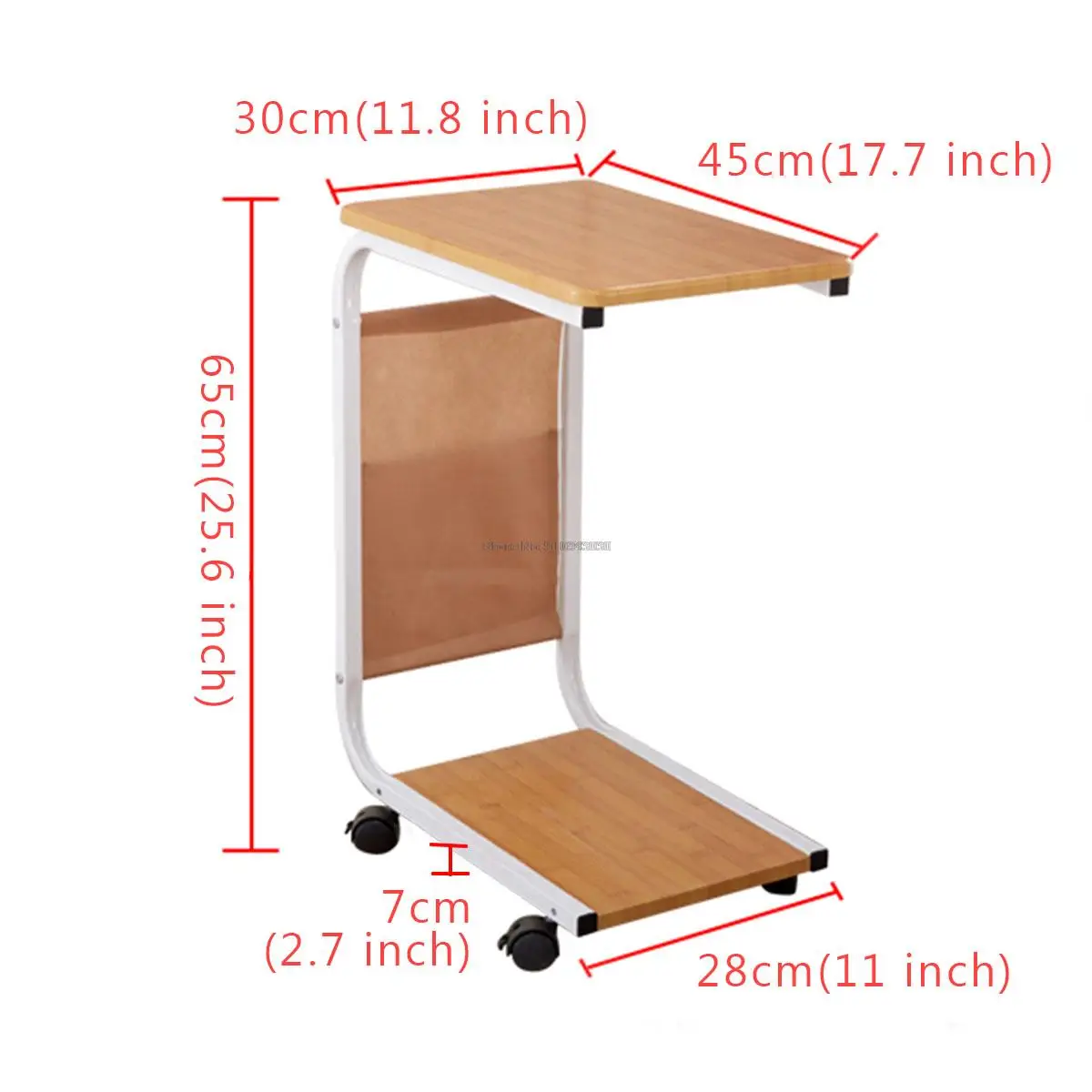 3 Colors Removable Laptop Desk Stand Laptop Table Simple Style Computer Desk Computer Desk Wheel Sofa Bed Tray 30*45*65cm