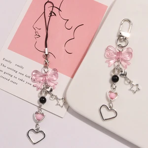 Keychain Goth Y2K dành cho phụ nữ và trẻ em gái, cung, trái tim, ngôi sao, mặt dây chuyền, kawaii, keychain, túi, phụ kiện đẹp, trang sức 10 Bán hàng chính Pin Rockstar - №5