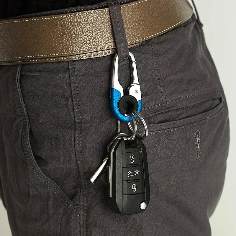 Stainless Steel High Quality Car Key Buckle Key Ring Key Chain Hook Outdoor Carabiner Climbing Keyfob for Men Gift