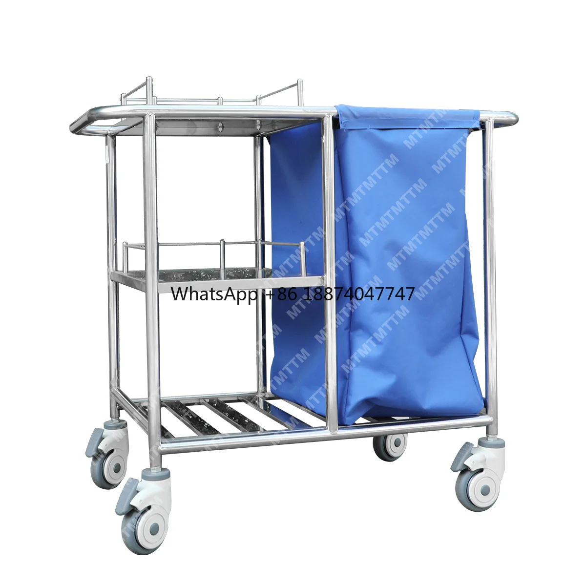 MEDICAL medical equipment Hospital solid cleaning 304 stainless steel linen trolley