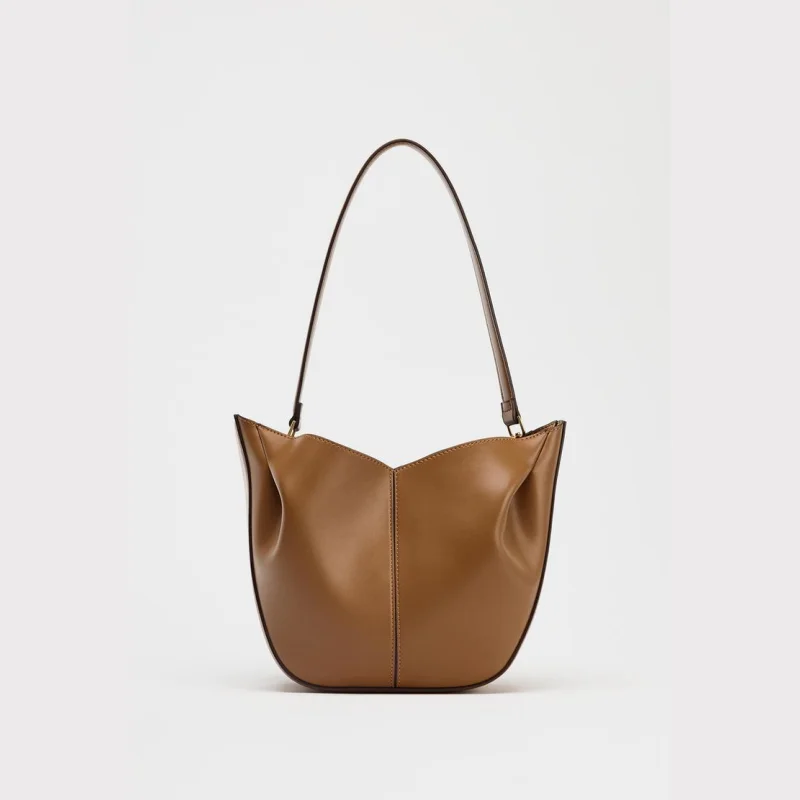 

GATHERED SHOPPER, Fashionable Top Handle Bag, Solid Color Simple Shoulder Bag, Women's Handbags Luxury Design for Everyday Style
