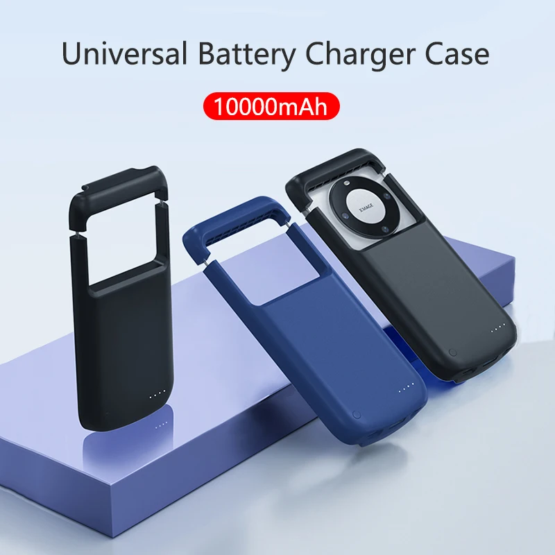 10000mah Universal Battery Charger Case 3.0A Fast Charging External Battery for iPhone Xiaomi 14 Huawei Power Bank Charging Case