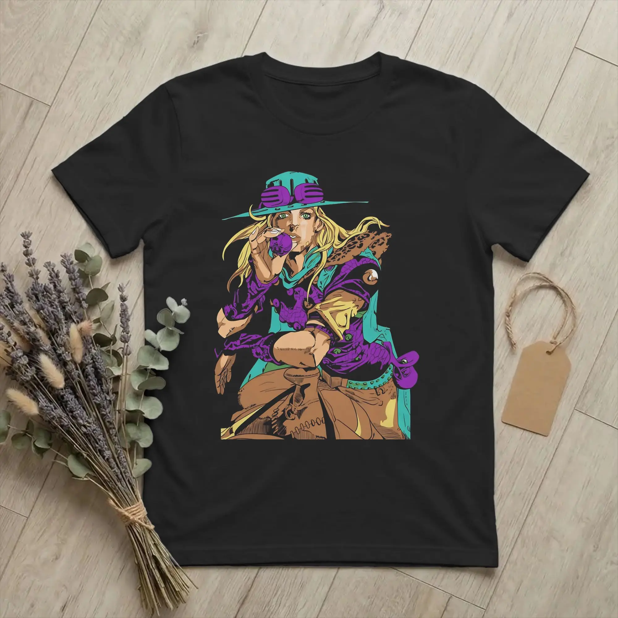 Men Women's Gyro Zeppeli T Shirts Joestar Family Bizarre Adventure Anime Cotton Tops Short Sleeve O Neck Tees Adult T-Shirt