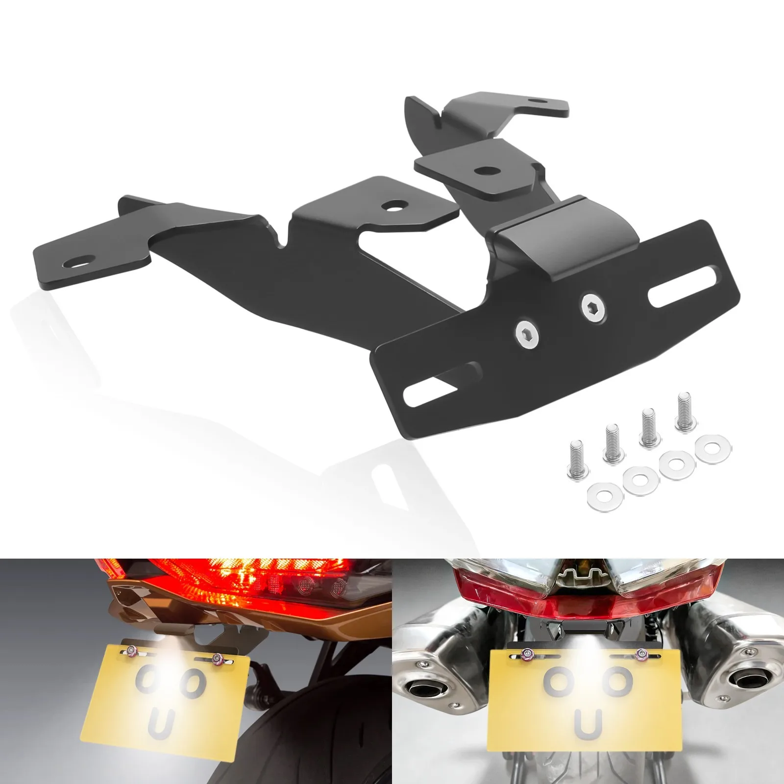 For 2022-2026 Suzuki Hayabusa GSX1300R Tail Tidy Kit,Fender Eliminator License Plate Relocation Bracket,Rear Fender Cleanup Kit