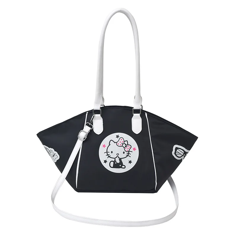 

Sanrio Hello Kitty Crossbody Bag for Women Nylon Fabric Kawaii Cartoon Handbags Luxury Designer Ladies Shoulder Bag