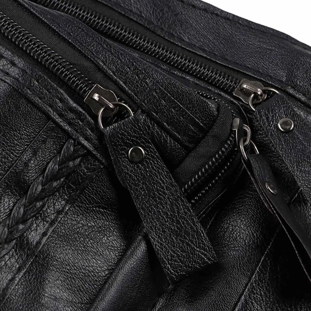Simple Black Mobile Phone Bag Shoulder Pouch Mother Bag Female Handbag Small Square Bag Women Shoulder Bag PU Leather Handbag