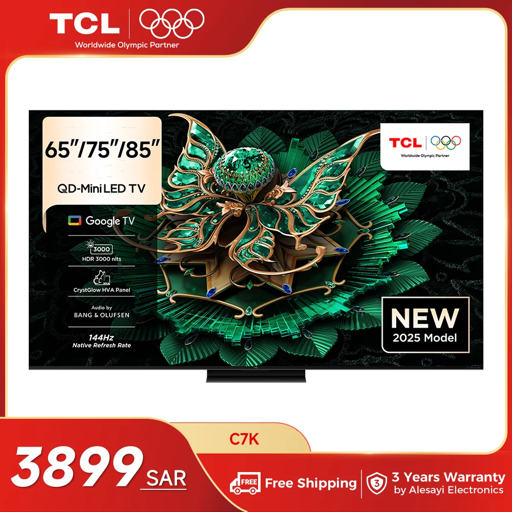 تيليفزيونات TCL C7K/Q7C بحجم 65 بوصة مع دقة 3000 نت