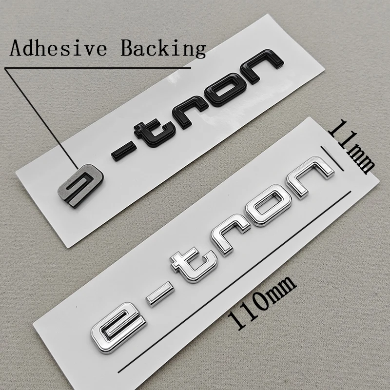 3D ABS Auto Letters e-tron Logo Kofferbak Badge Emblem Decals Sticker Voor Audi e-tron 30 40 45 50 55 Q4 Q8 GE FZ JK1 Accessoires