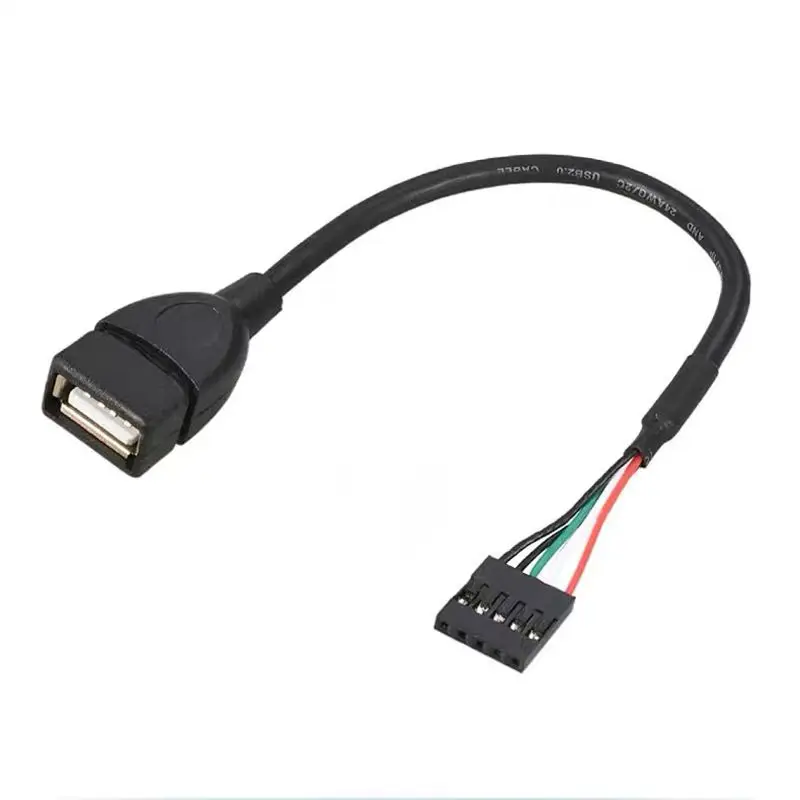Motherboard 5-Pin to USB 2.0 Expansion Cable DuPont 2.54mm Terminal Motherboard 9-Pin to USB Adapter Data Cable