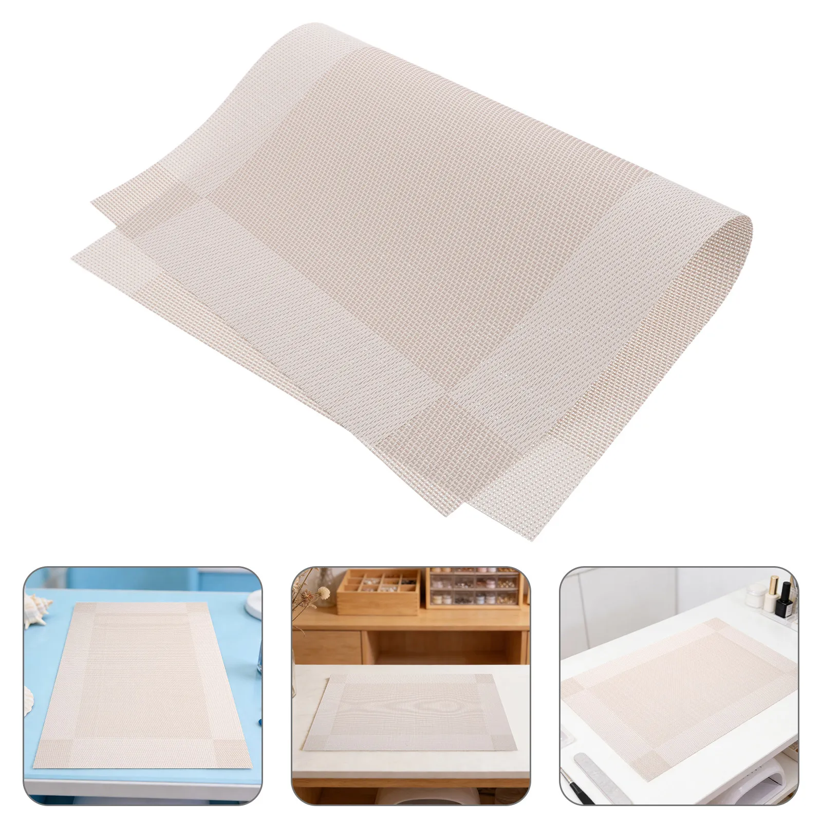 

4Pcs Russian Weaving Nail Art Table Mats Soft Manicure Desk Pads Salon Workstation Arm Support Manicure Hand Rest Cushion Nail