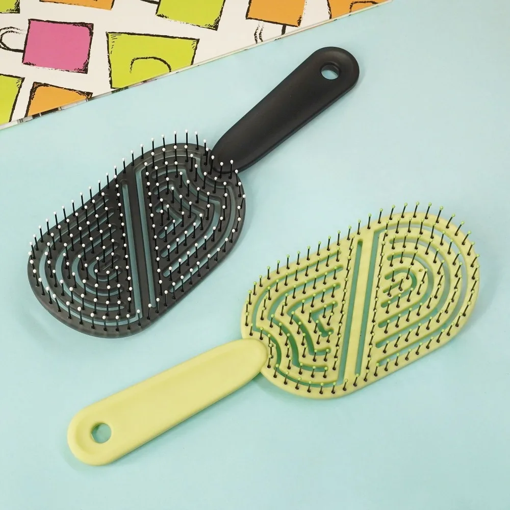 

Tangled Hair Comb Hollow Out Massage Comb Detangling Hair Brush Wet Curly Hair Brushes Barber Comb Home Women Styling Tools