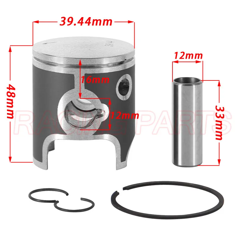 Aluminum alloy Piston Rings Set For KTM 50 SX SX50 50SX 2002 2003 2004 2005 2006 2007 2008