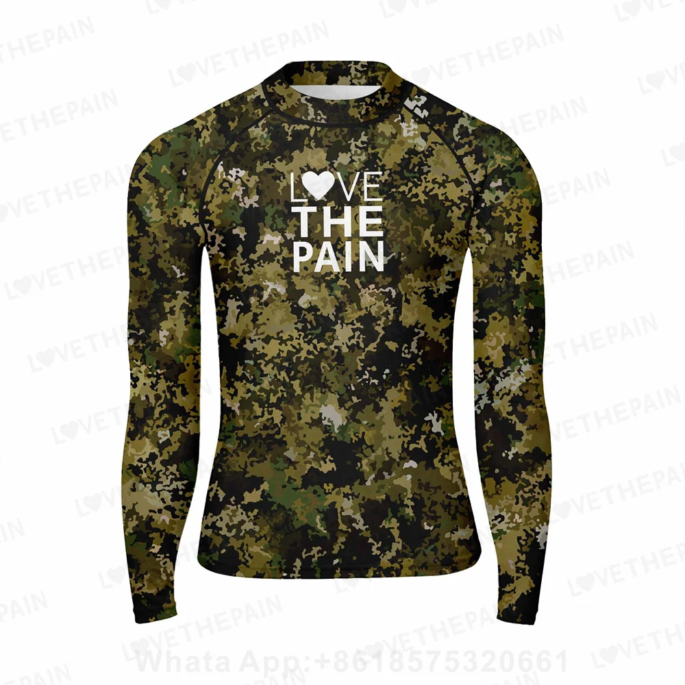 الحب الألم الرجال السباحة تي شيرت سريعة الجافة الشاطئ UV ملابس السباحة طفح الحرس طويلة الأكمام تصفح الغوص تصفح تي شيرت Rashguard 2023