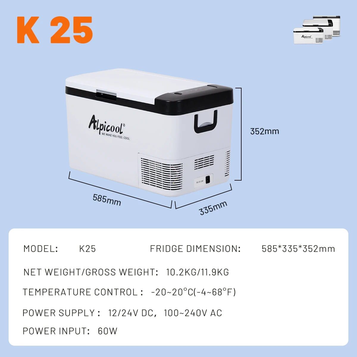 DC12/24v 18/25L Car Refrigerator Compressor Freezer Mini Incubator Portable Fridge Outdoor Camping Must-have Party