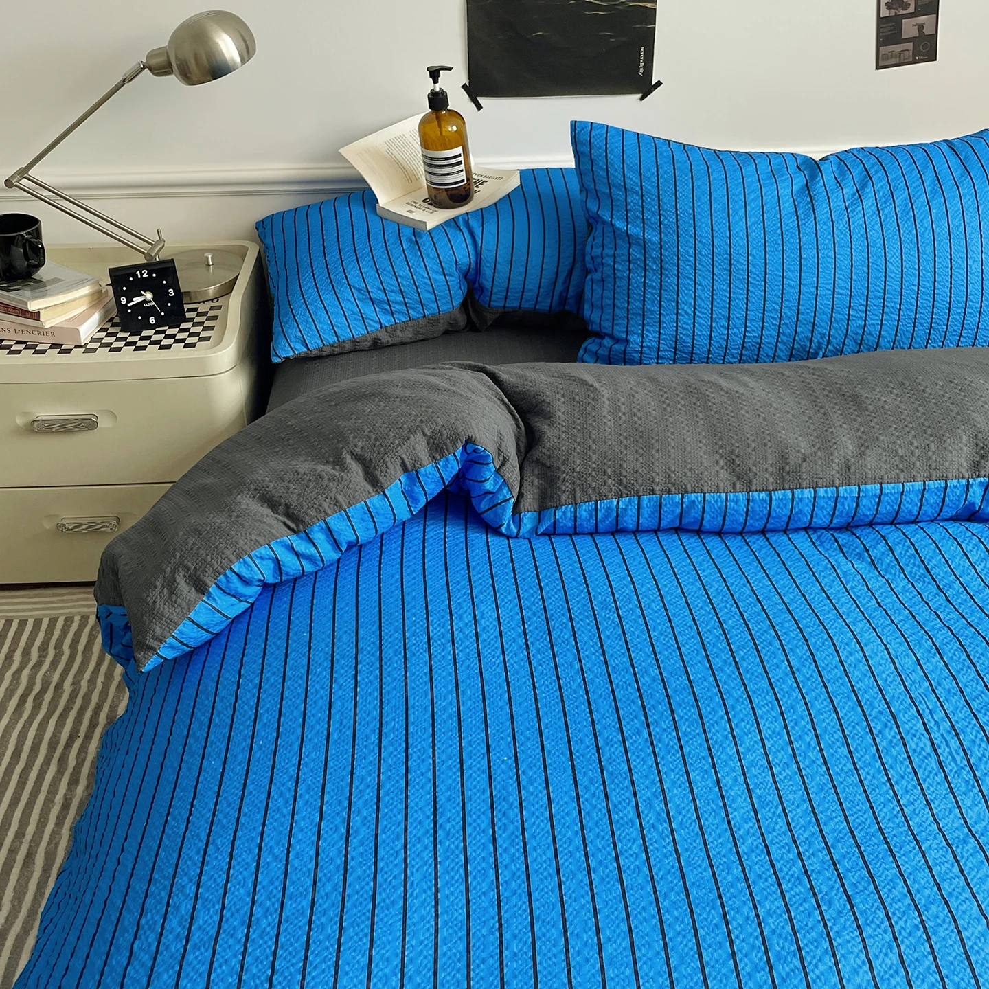 1pc Nordic Style Duvet Cover 이불커버 Single/Full/Queen Size Quilt Cover for Bed Skin-friendly housse de couette (no pillowcase)