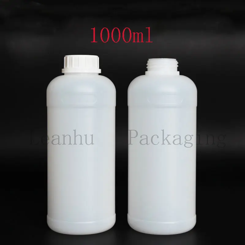 

1000ml X 10pc Food-Grade Plastic Powder Container Chemical Reagent HDPE Bottle 1L Liquid Containers, Tablet Pot,Lotion Jars 1L