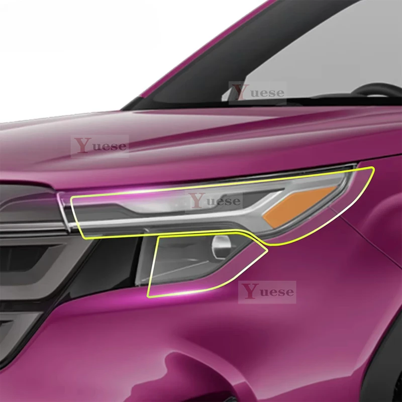 

For Subaru Forester 2025 2 Pcs Car Headlight Protective Film Transparent Smoked Black TPU Sticker