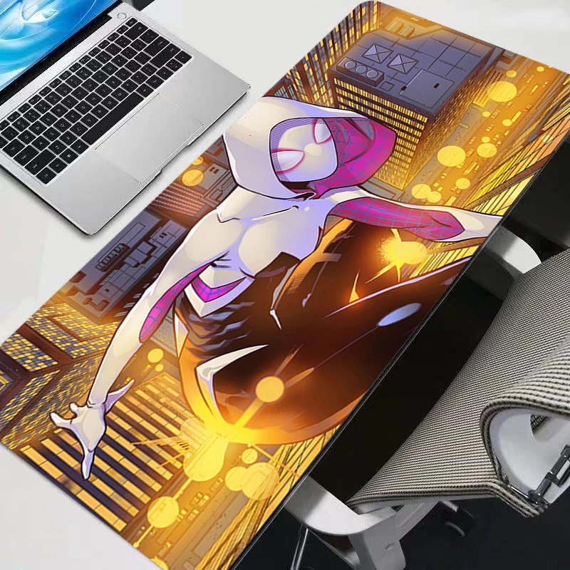 كبير الألعاب S-العنكبوت امرأة جوين ماوس الوسادة أنيمي جهاز كمبيوتر شخصي ألعاب مكتب حصيرة ل CS الذهاب LOL محمول Kawaii عدم الانزلاق المطاط ماوس #5