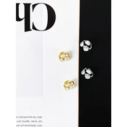 ENFASHION Opal Decorated Ear Cuff Earrings For Women Gold Color Fashion Jewelry Earring 2022 Gift Pendientes Mujer E221360