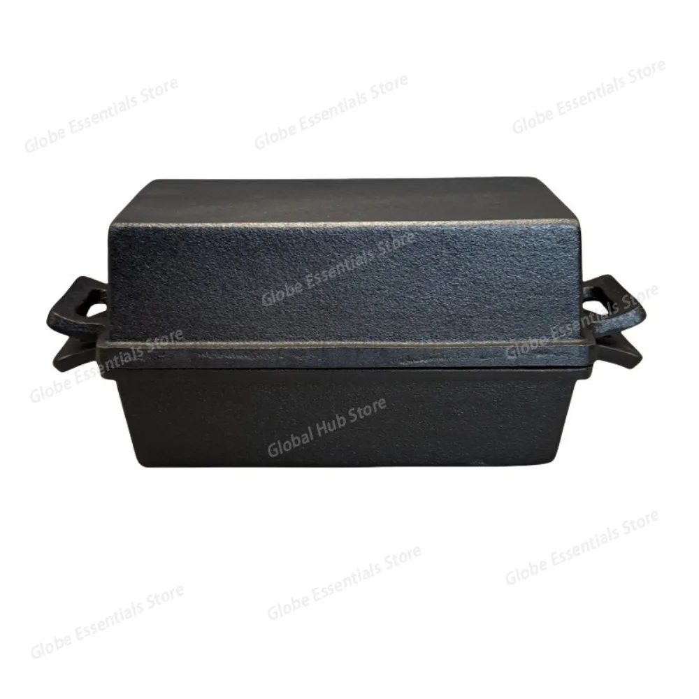 Double-ear Rectangular Cast Iron Bread Mold European-style Baking Pot for Homemade Bread Creative and Trendy