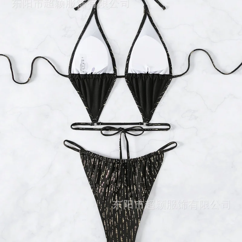 New Hot-Selling Two-Piece Bikini with Straps Sexy Swimsuit Beach Bikini