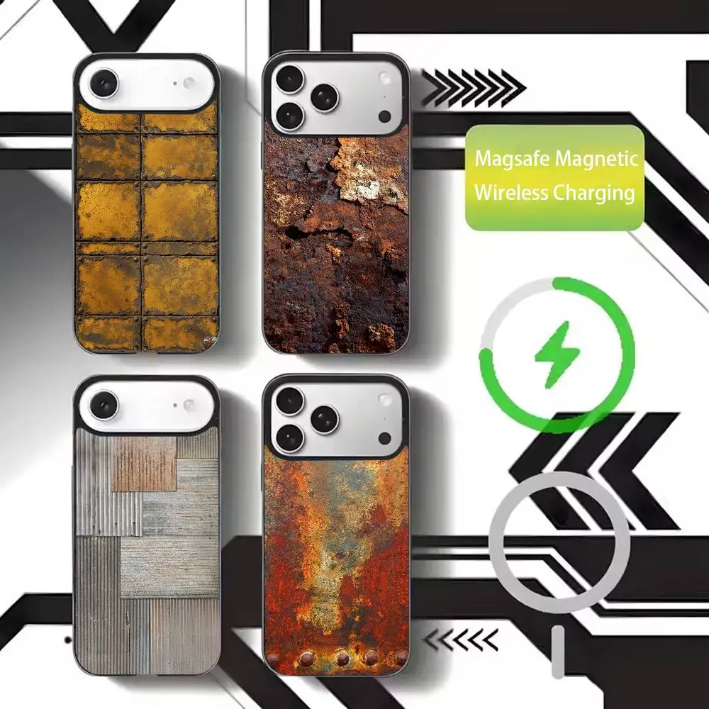 

Retro Industrial Style Rusty walls Phone Case For iPhone17,16,15,14,13,12,11 Plus,Pro Max Magnetic For Magsafe Wireless Charging