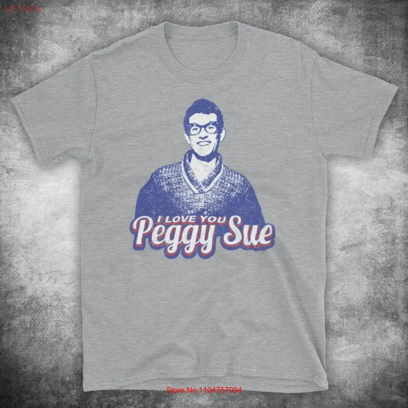 I Love You Peggy Sue Holly Retro Rock N Roll Pop Buddy Mens T Shirt Various Colours Sizes vintage Washed Stylish
