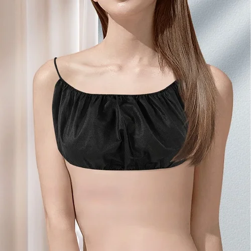 Imagen 2 del producto Paquete de 50 sujetadores desechables para mujer, ropa interior desechable individualmente para salón de Spa, ropa interior desechable para bronceado sin sol