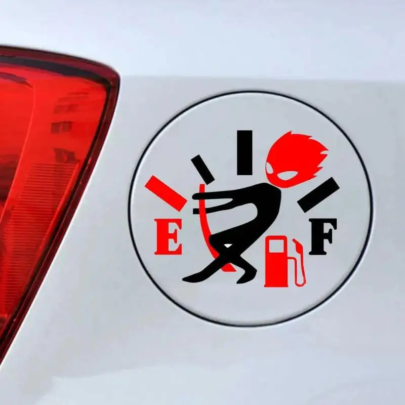 Funny Fuel Consumption Stickers Fuel Tank Cap Sticker Tearable Waterproof Funny Sticker Personalized Reflective Car Sticker