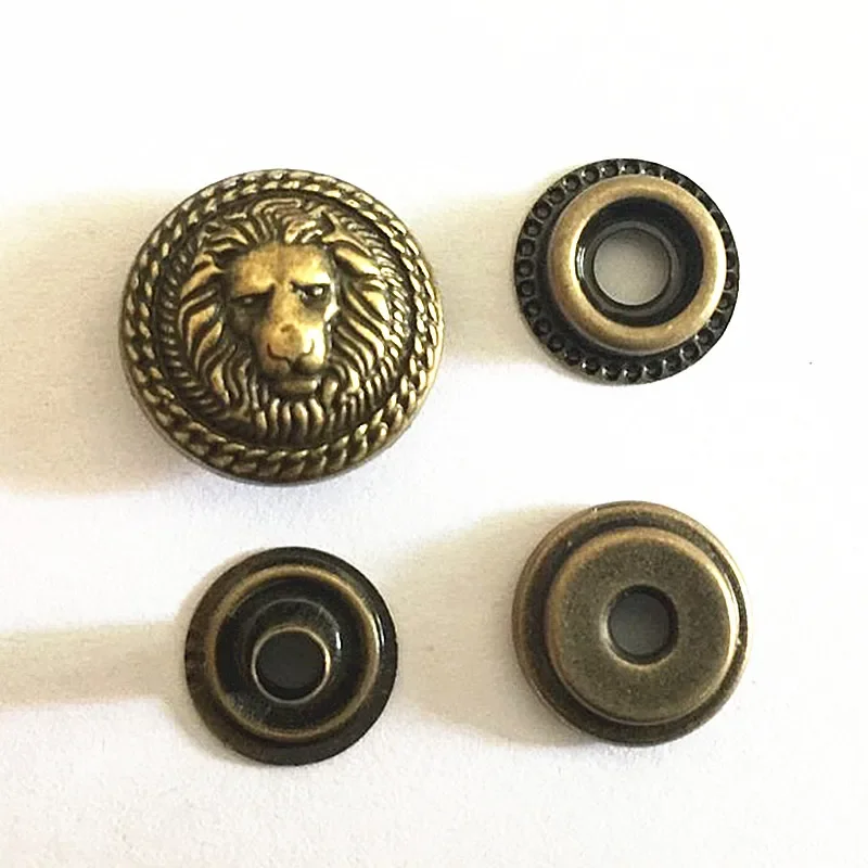 5 Sets/lot 17mm Good Quality 201 Buttons Metal Snap Fastener Press Stud Buttons Poppers Leather for Coats Craft Jeans Button