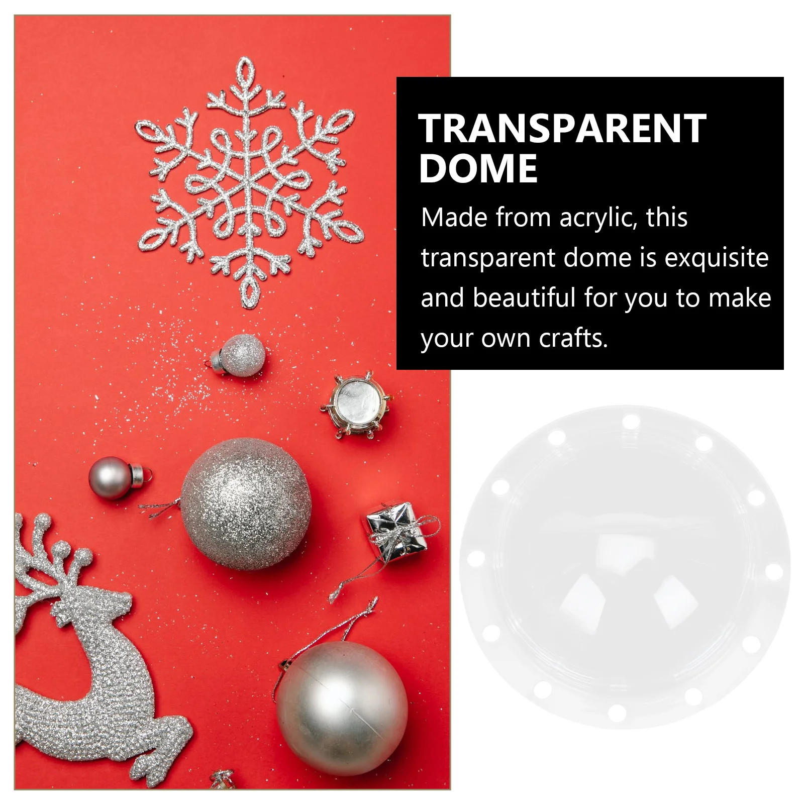 

1Pcs Premium Acrylic Half-Ball Cover Long-Lasting Micro Landscape Display Case for Silk Flowers and Decorations