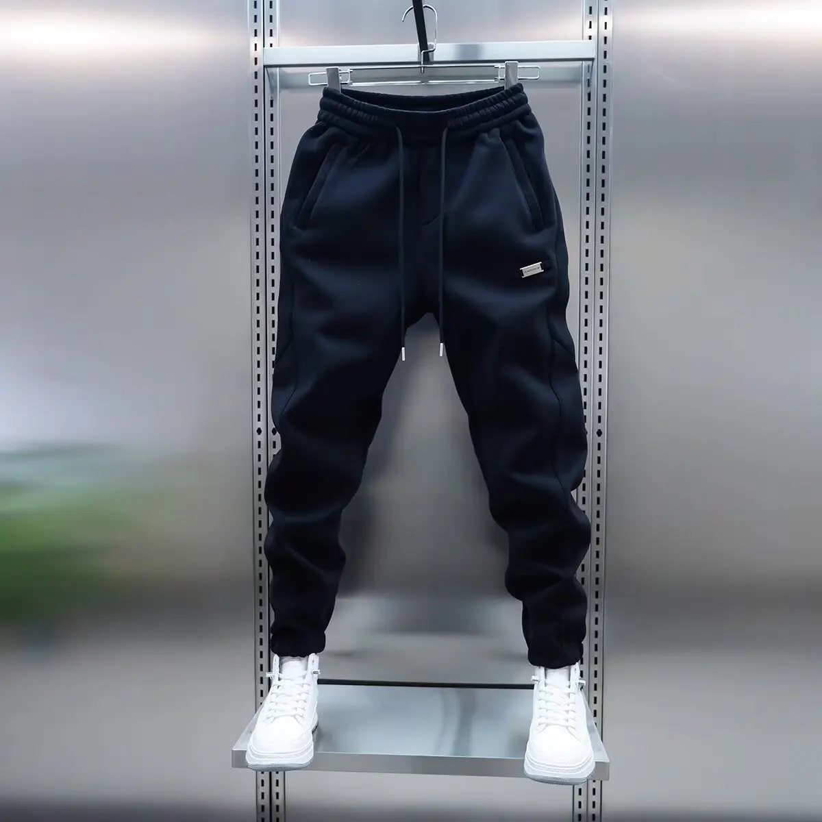 Men's Pants - Solid Color Casual Pants, Sweatpants, New Style Tapered Pants, Stretchy and Versatile Short Pants. Men Clothing