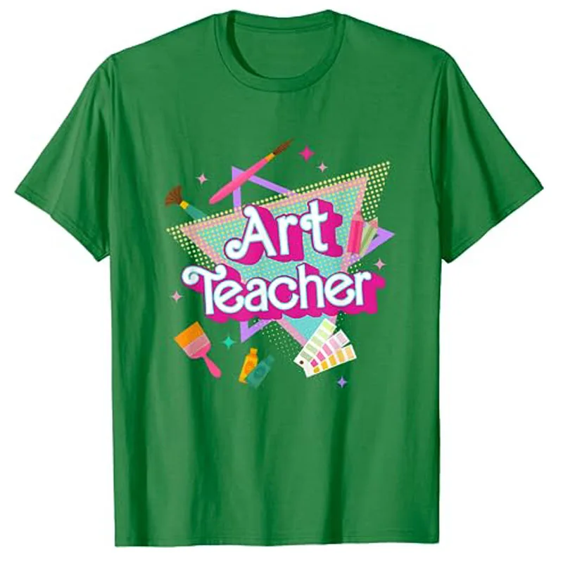 Art Teacher Art Therapist Hooray It's Art Day Back To School T-Shirt Teachers Day Gifts Short Sleeve Blouses Graphic Tee Tops