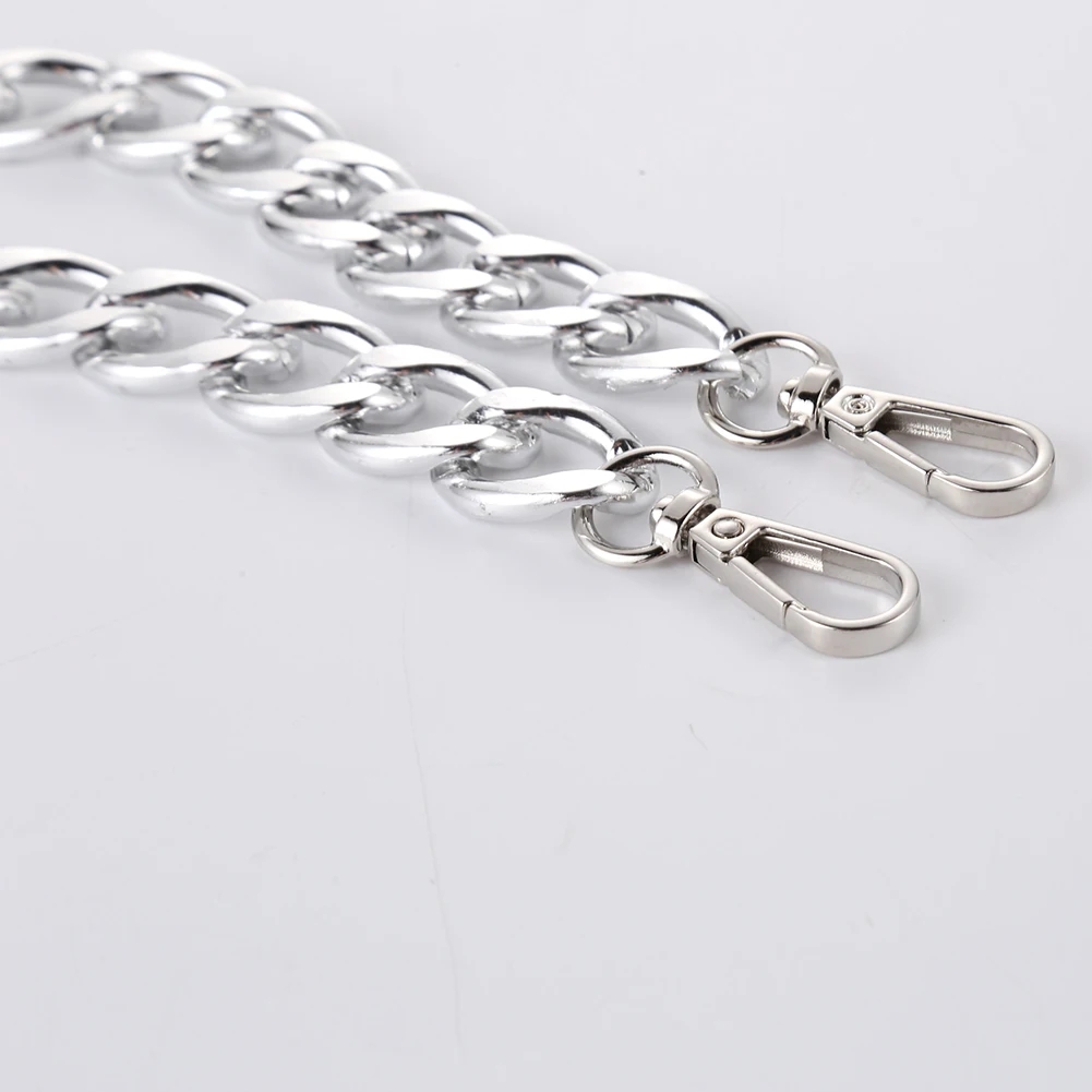 DIY 40cm Metal Thick Chain Bag Shoulder Strap Handbag Ladies Necklace Simple Thick Chain Shape Handles