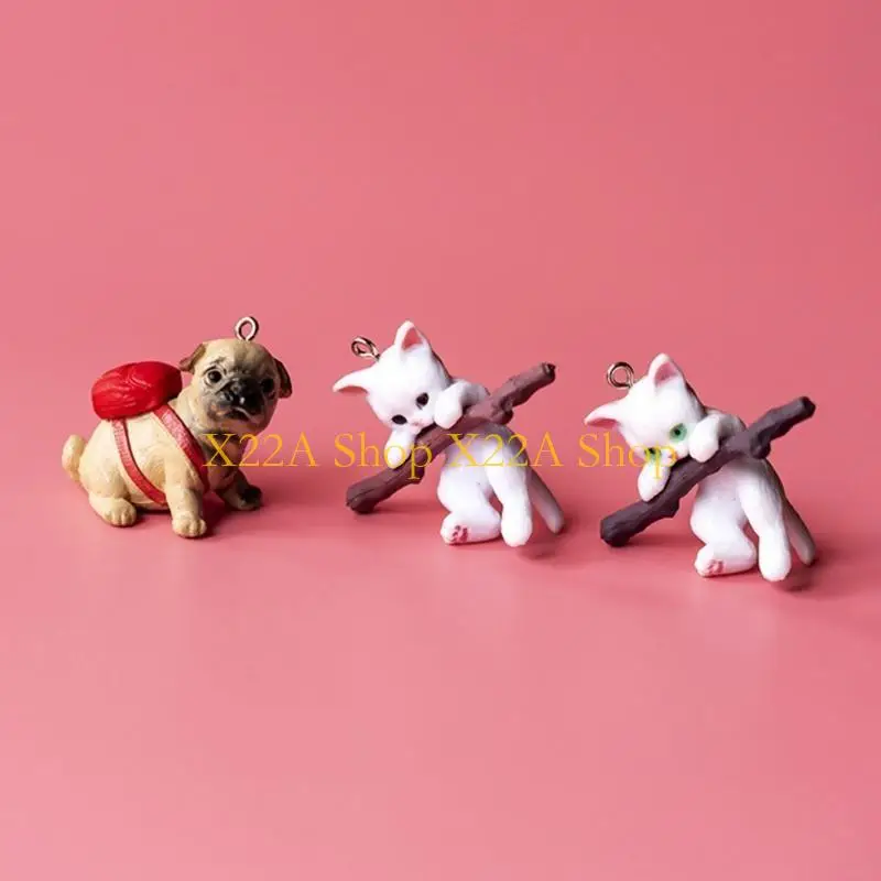 Unique Dog Pendant PVC Material Animal Pendant for Earring Jewelry Craft Making