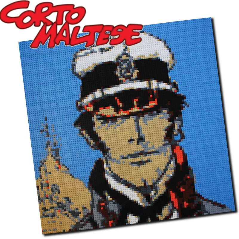 2213 pezziMoc CORTO MALTESE - Brick Art Mosaic Regali di compleanno Arredamento per la casa Dipinti decorativi Blocchi di decompressione