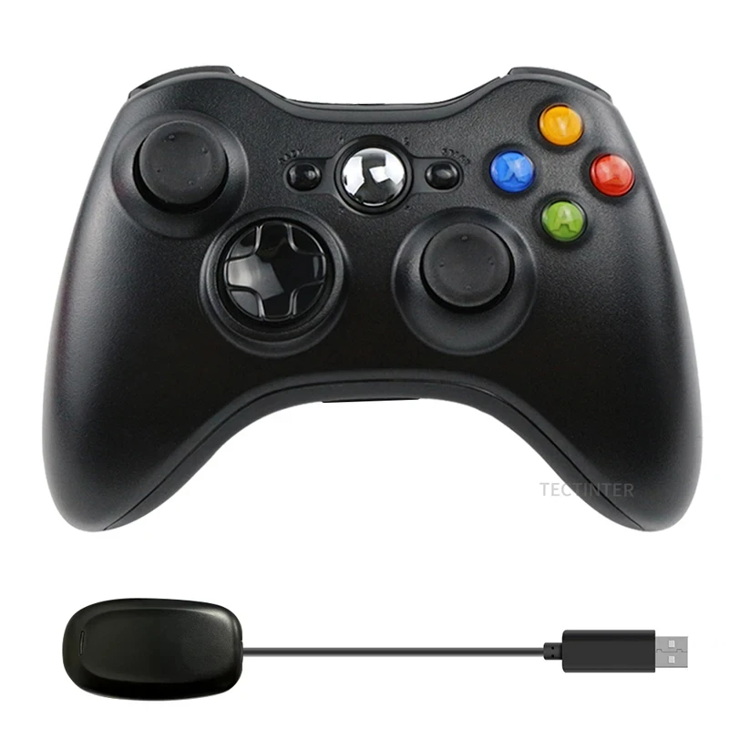 Controller Wireless 2.4G per Console XBOX 360 per Microsoft Gaming Gamepad adatto per PC Windows 7/8/9 con controllo delle vibrazioni