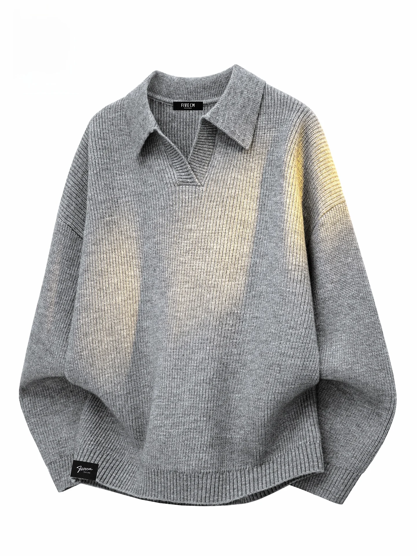 

Warm Casual Men's ey Ne Knitwear FIVECM Spring Autumn Loose Fit Comfortable Polyester Blend Long Sve Crew Ne