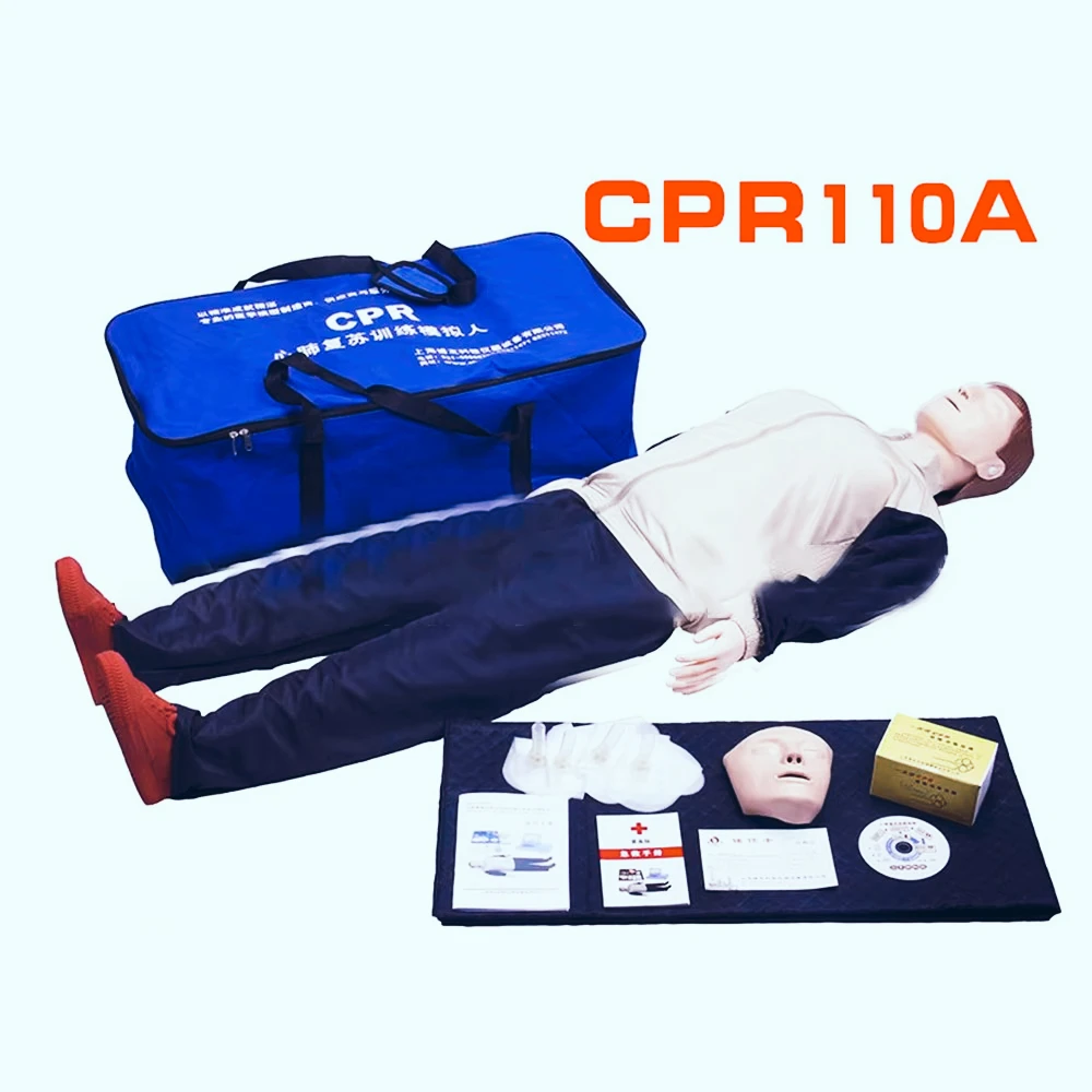 Full Body CPR Training Manikin, Adult Cardiopulmonary Resuscitation Dummy with Complete Accessories for First Aid Skill Teaching