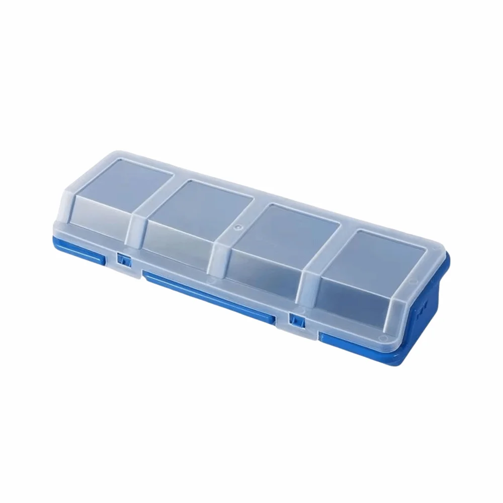 

1Pcs Multicolor Parts Storage Box Plastic Material with Lid Tool Part Container Display Storage 4 Compartment